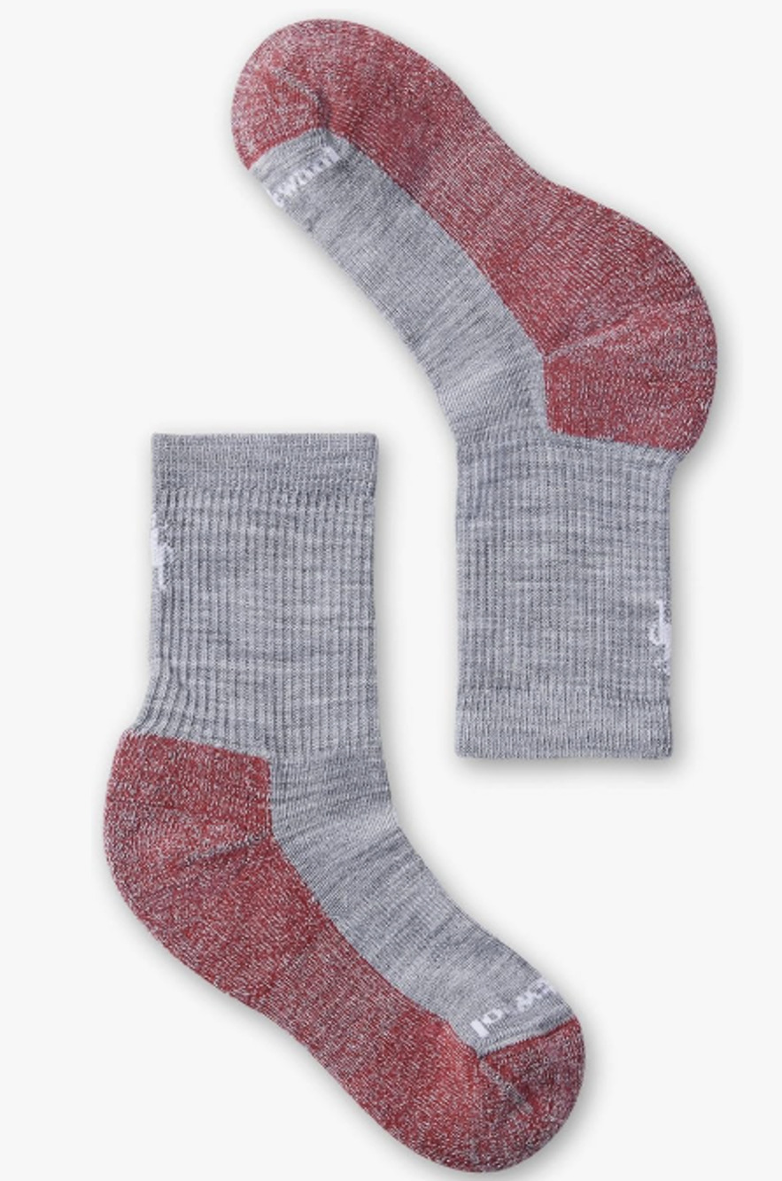 Smartwool Kid's Small Light Gray Hike Light Cushion Crew Socks J2-25